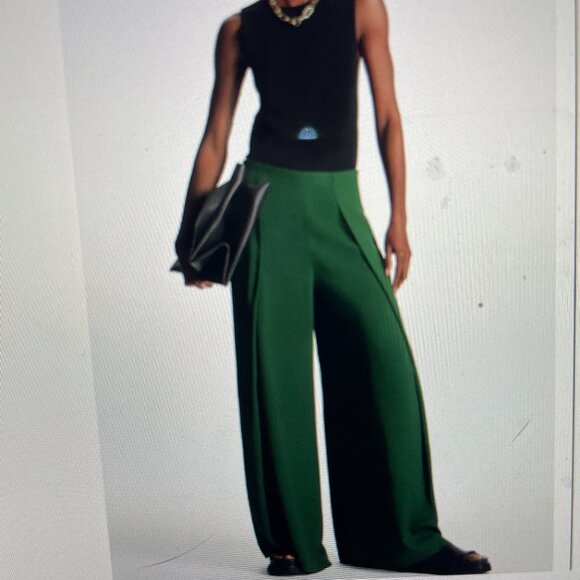 High-Waisted Wide-Leg Trousers - Picture 1 of 7